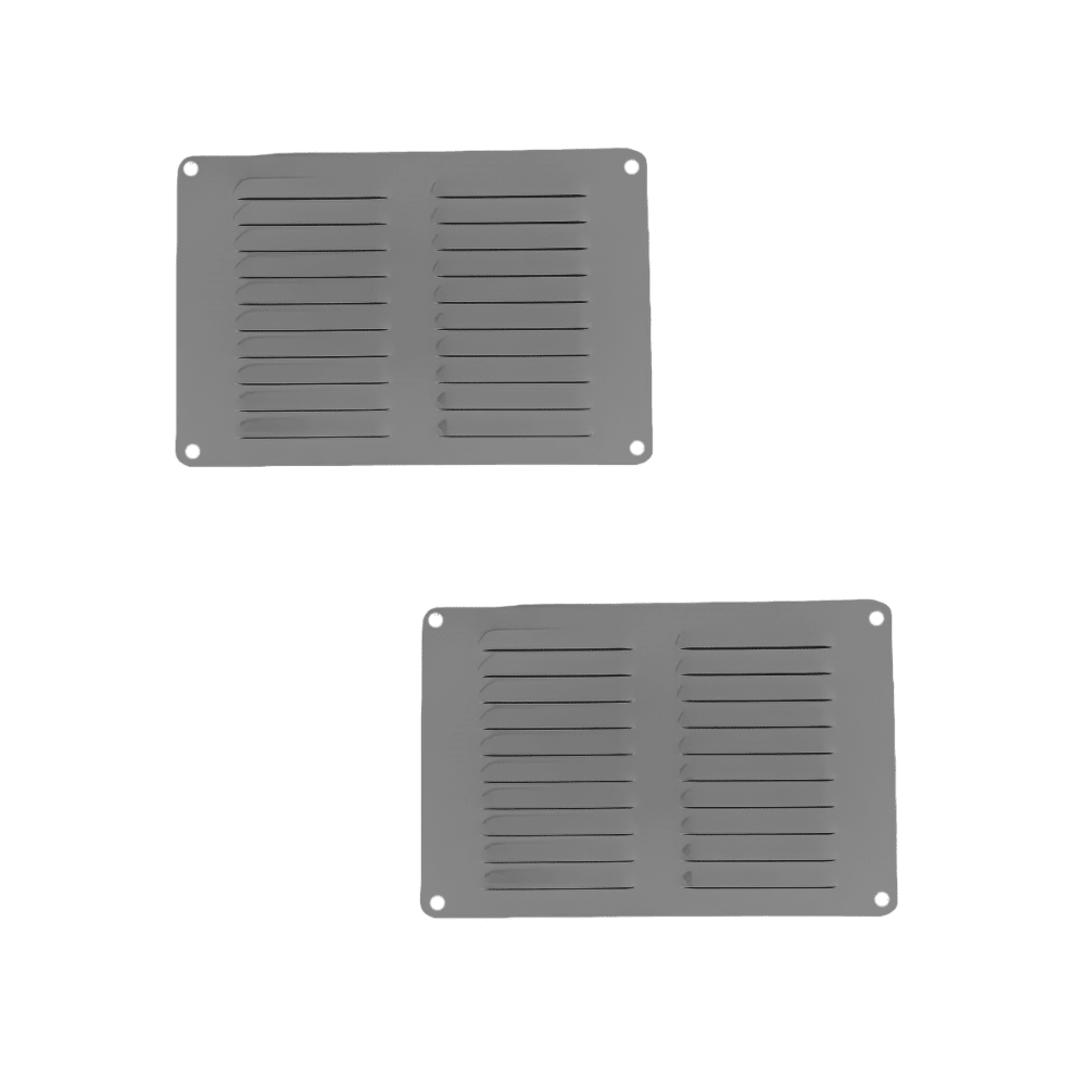 Haron 2251S Aluminium Vents – Anodised Silver 225 x 150mm Pack of 2 - Twin Eagle Imports