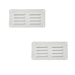 Haron 2257W Aluminium Vents – White 225 x 75mm Pack of 2 - Twin Eagle Imports
