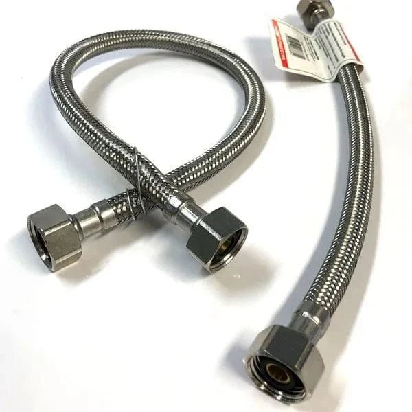 Haron B4F20 20″ (500mm) 1/2″F x 1/2″F Steel Braided Hose - Twin Eagle Imports