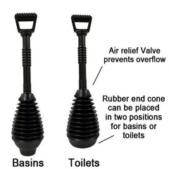 HARON Drain Plunger Haron Easy Grip Master Plunger HP06 for Sinks, Tubs and Toilets