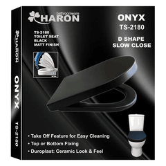 HARON Toilet Seat Haron TS-2180 ONYX (Matt Black) Slow Close Toilet Seat