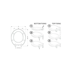 Haron TS-800 APOLLO Slow Close Toilet Seat - Twin Eagle Imports
