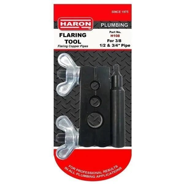 HARON Tube Expander Haron H108 3/8, 1/2 & 3/4″ Heavy Duty Block and Pin Flaring Tool