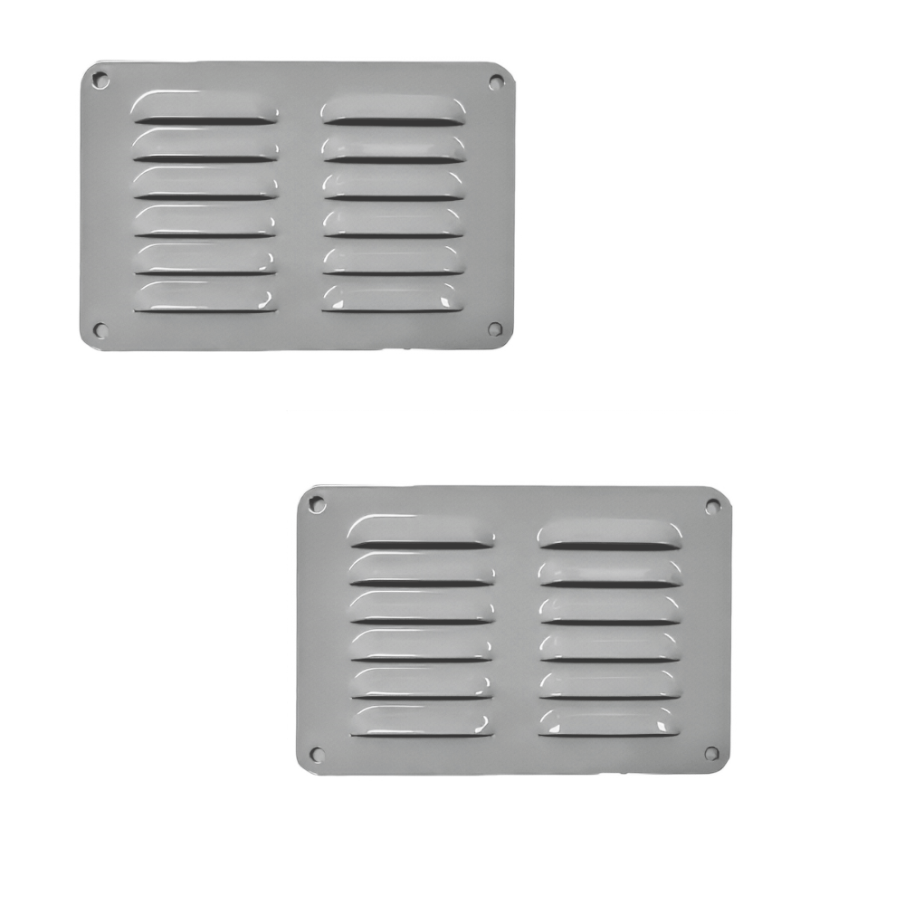 HARON Vent Haron 1501S Aluminium Vents – Anodised Silver 100 x 150mm Pack of 2