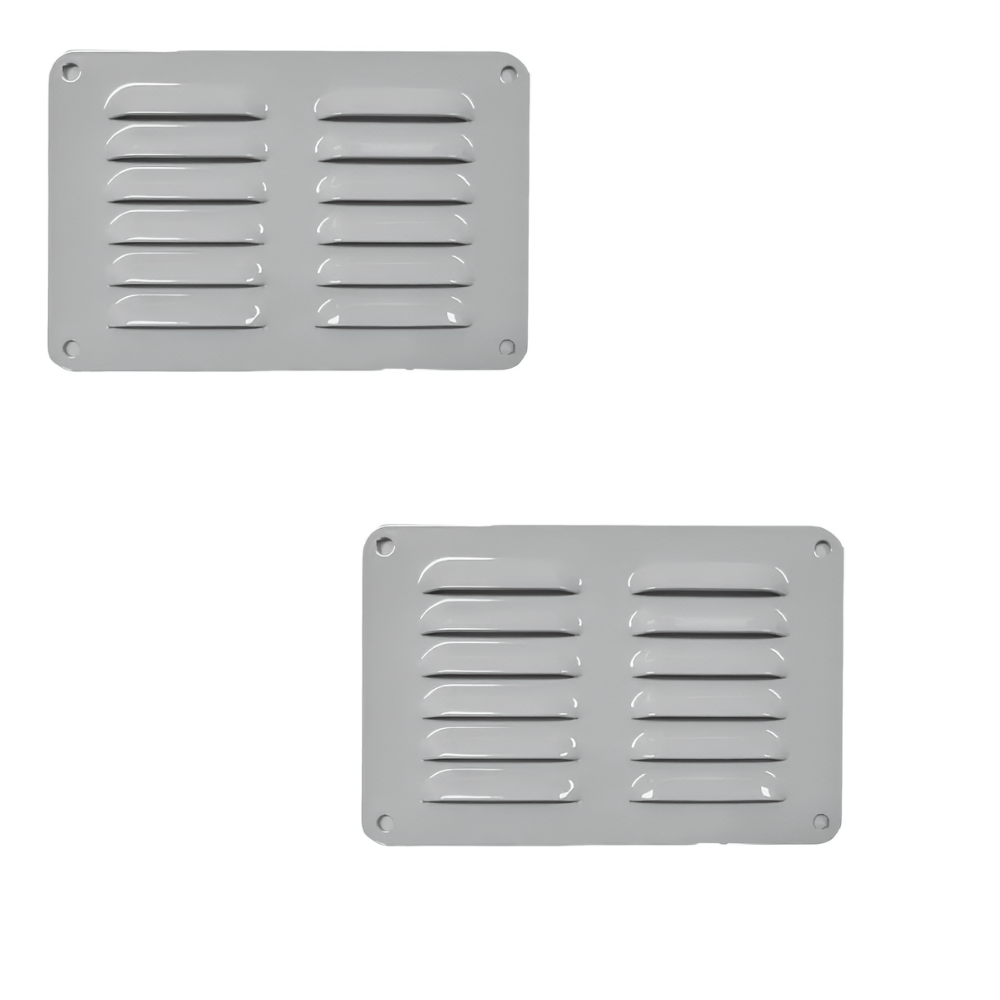 HARON Vent Haron 1501W Aluminium Vents – White 100 x 150mm Pack of 2