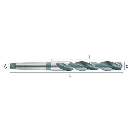 Hepyc 19mm HSS Morse Taper Shank Drill MT2 DIN 345 - Twin Eagle Imports