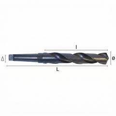 Hepyc 21/32" HSS Morse Taper Shank Drill MT2 DIN 345 - Twin Eagle Imports
