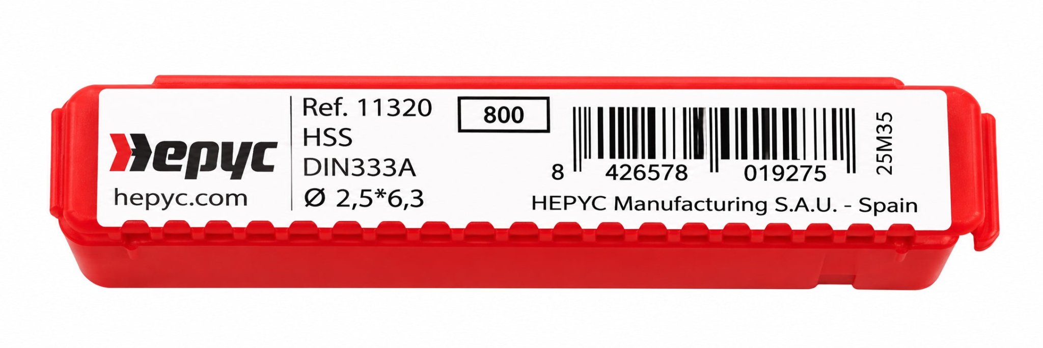 Hepyc 2.50mm HSS DIN333A Centre Drill - Twin Eagle Imports