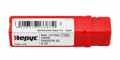 Hepyc 25mm HSSE DIN327N End Mill 2 Flute 30° Helix Short Series - Twin Eagle Imports