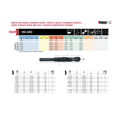 Hepyc 31/32" HSS Reduced Shank Drill DIN 338 - Twin Eagle Imports
