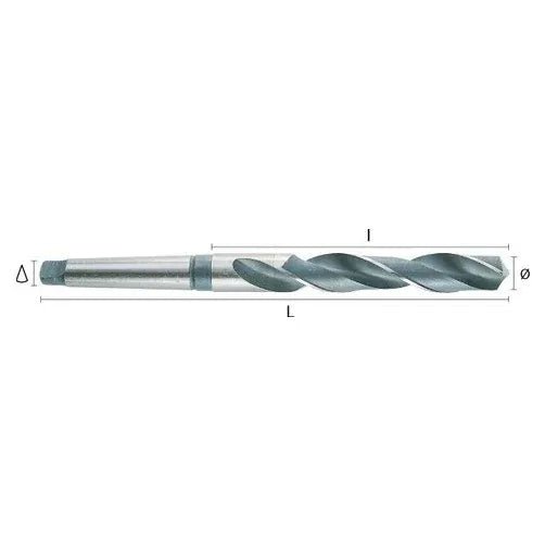 Hepyc 36.5mm HSS Morse Taper Shank Drill MT4 DIN 345 - Twin Eagle Imports