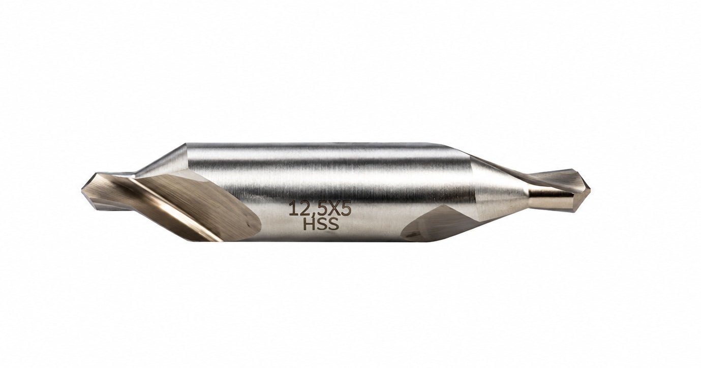 Hepyc 5mm HSS DIN333A Centre Drill 118° Tip 60° Centre Angle - Twin Eagle Imports