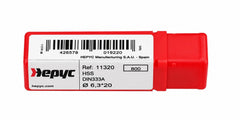 Hepyc 6.3mm HSS DIN333A Centre Drill 118° Taper Shank 80mm Length - Twin Eagle Imports