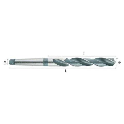 Hepyc 68mm HSS Morse Taper Shank Drill MT5 DIN 345 - Twin Eagle Imports