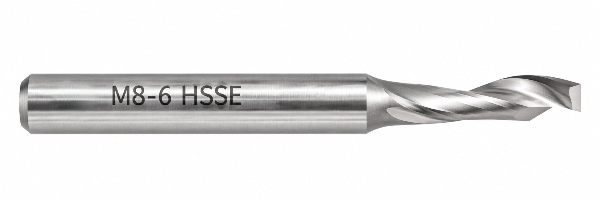 Hepyc 6mm HSSE End Mill 1 Flute 45° Helix Short Series 60mm - Twin Eagle Imports