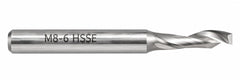 Hepyc 6mm HSSE End Mill 1 Flute 45° Helix Short Series 60mm - Twin Eagle Imports