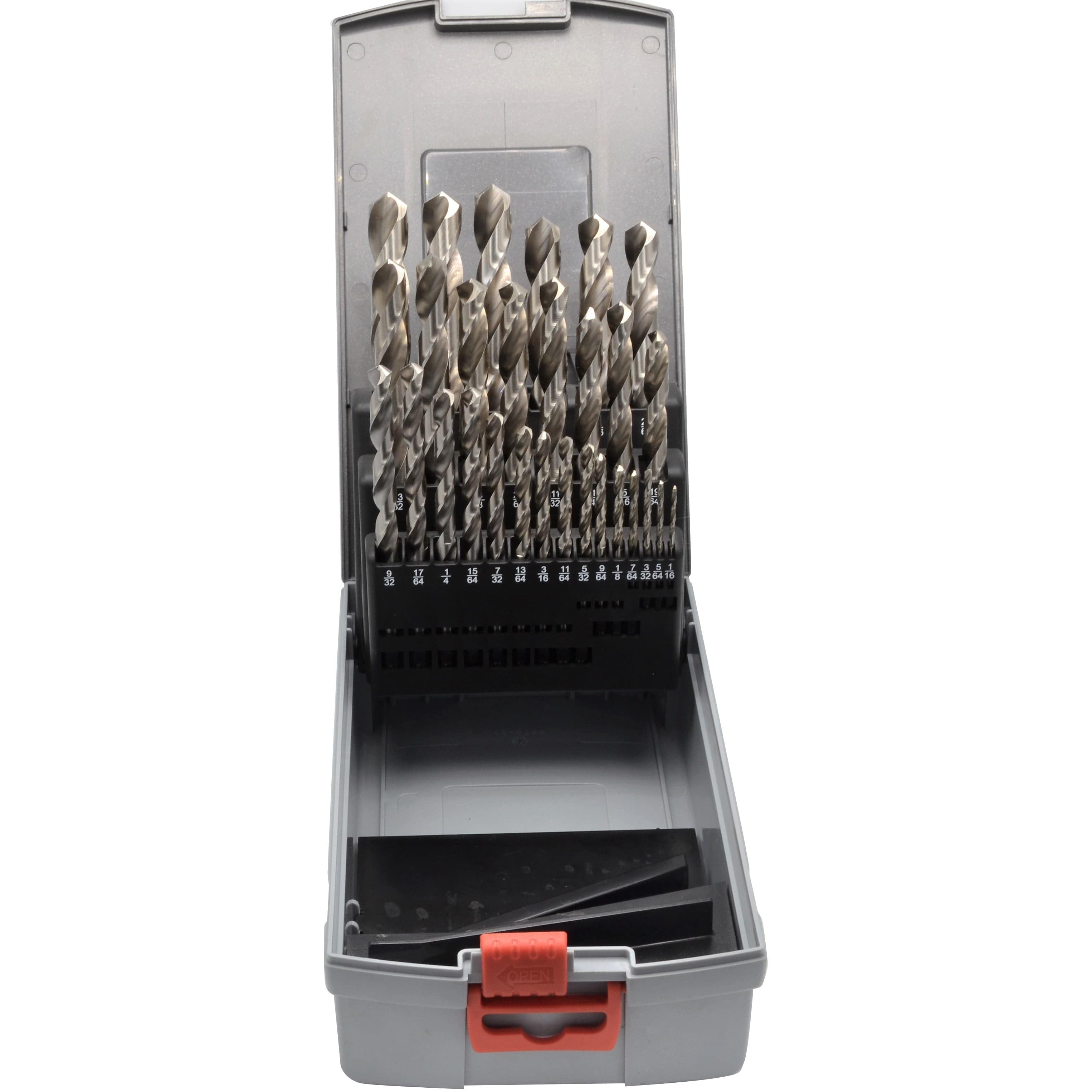 Hepyc Drill Bits Hepyc 1/16"- 1/2" HSS Drill Bit Set 1/64 Increments 29 Pc Kit