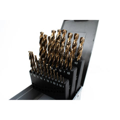 HEPYC DRILLS Hepyc 1–13mm HSS-Co Jobber Drill Bit Set 0.5mm Increments (25-Piece, DIN 338, Split Point)