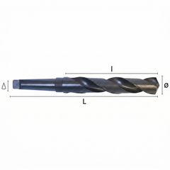 HEPYC DRILLS Hepyc 11/16" HSS Morse Taper Shank Drill MT2 DIN 345