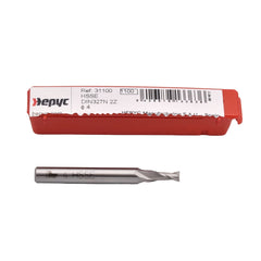 HEPYC ENDMILL Hepyc 4mm HSS-E Cobalt End Mill DIN327N Short Series 2 Flute 30° Helix