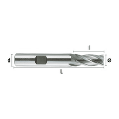 HEPYC Multi Flute 30mm HSS-Co8e Multi-Purpose End Mill - Twin Eagle Imports