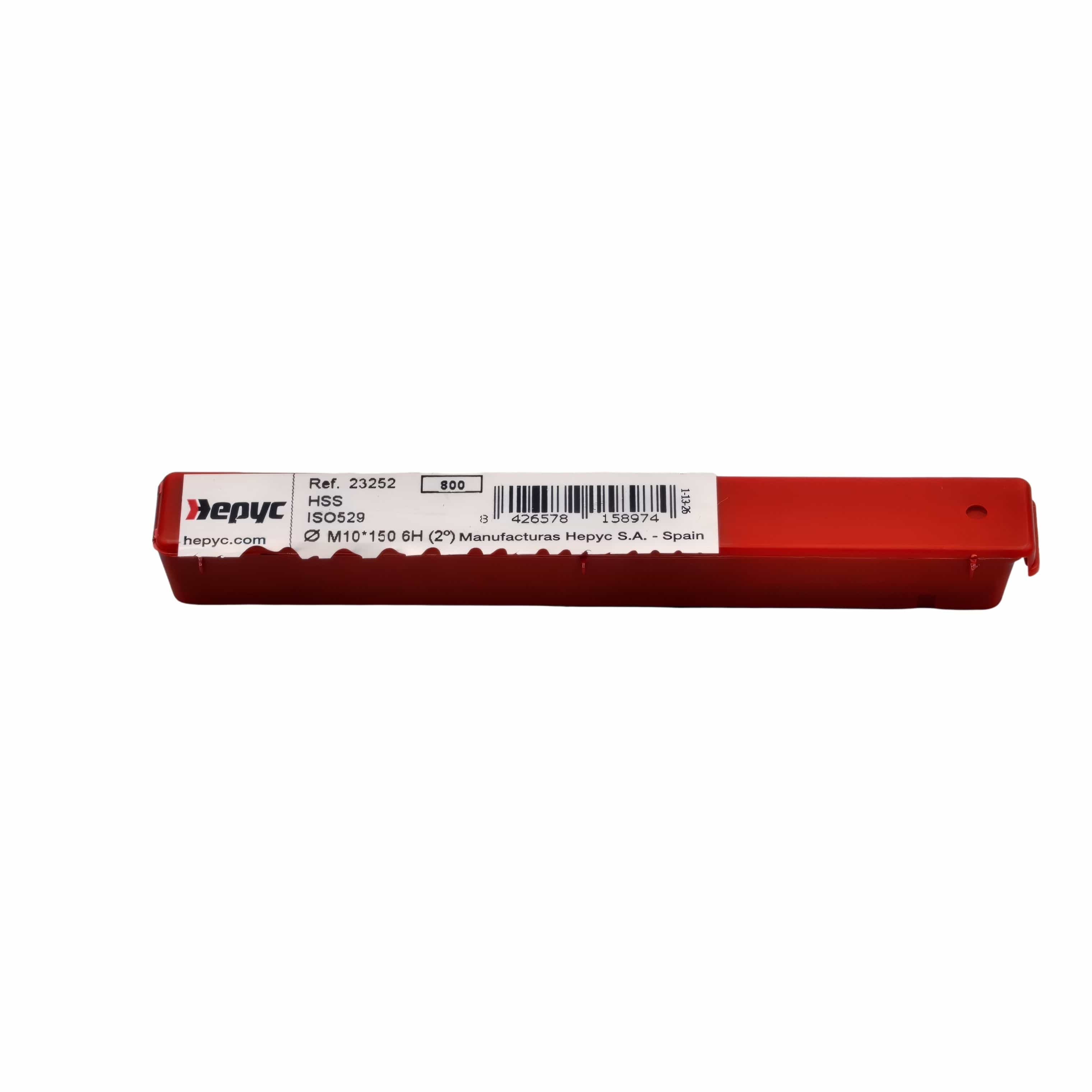 HEPYC TAPS Hepyc 23252 – M10 x 1.5mm HSS ISO529 Straight Flute Hand Tap 6H Intermediate