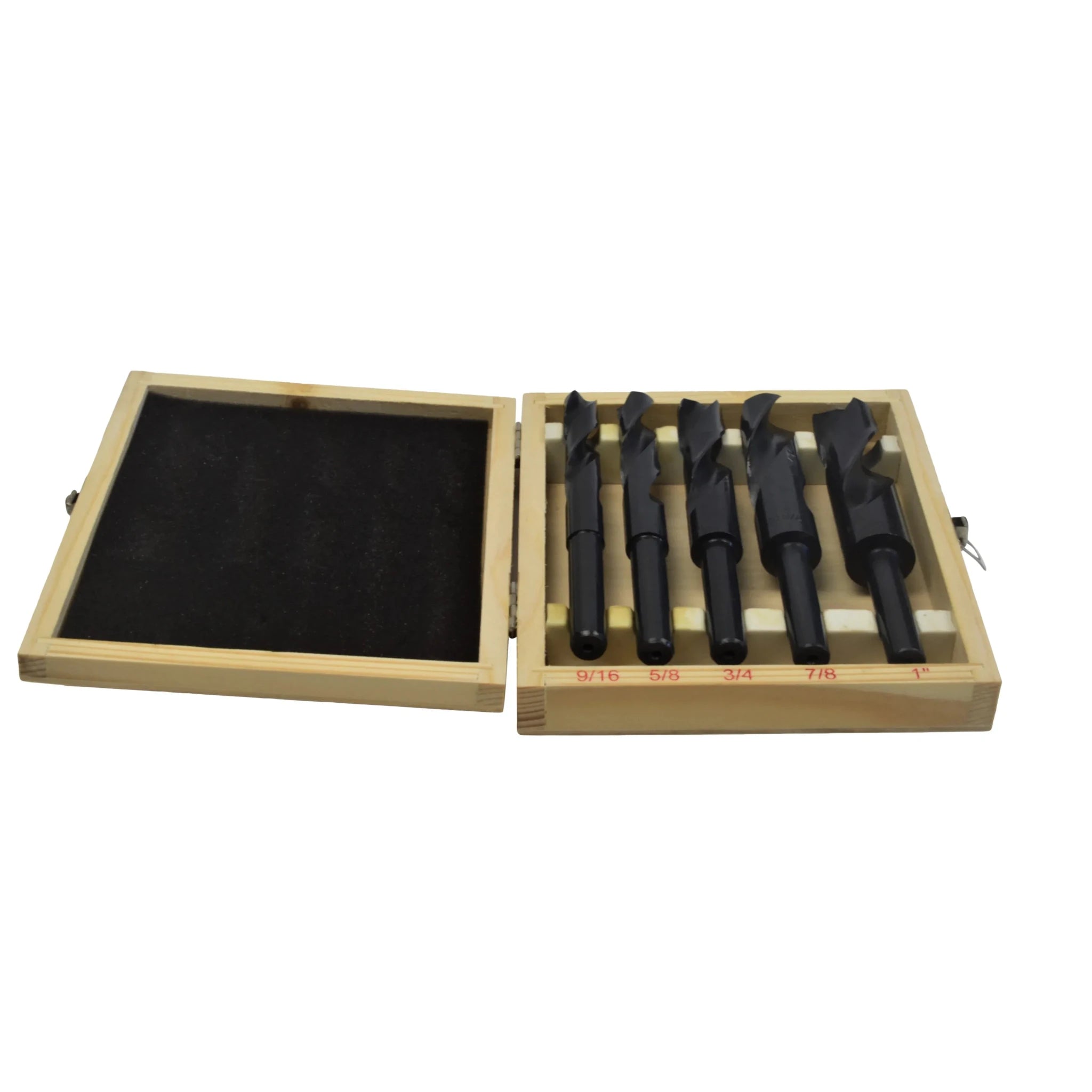 HSS Imperial Drill Bit Set – 5 Piece (9/16"–1") – Right Hand, 1/2" Reduced Shank - Twin Eagle Imports