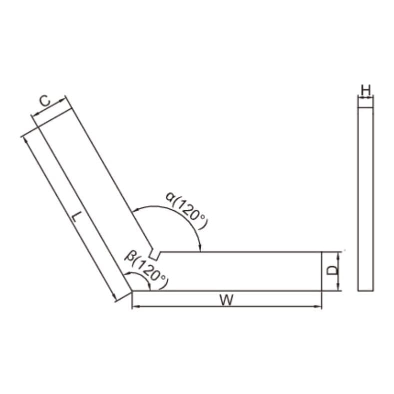 Insize 120° Square 100x100mm Series 4706-1100 - Twin Eagle Imports