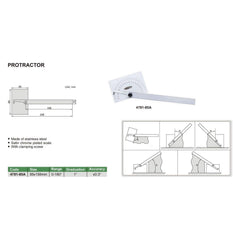 Insize 180° Protractor Range Series 4781-85 - Twin Eagle Imports