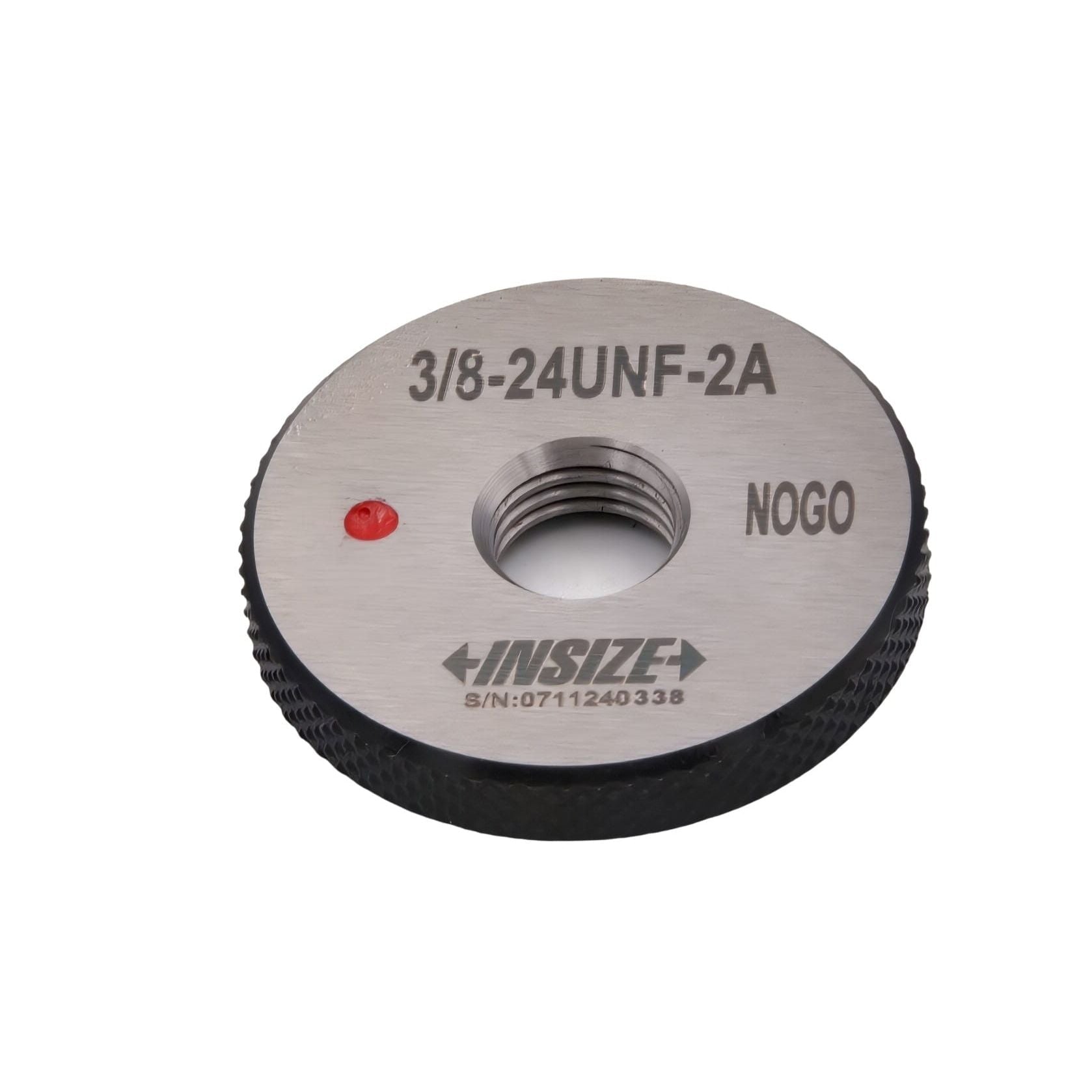 Insize American Standard Thread Ring Gauge 3/8-24 UNF Class 2A NOGO Series 4121-3C2N - Twin Eagle Imports