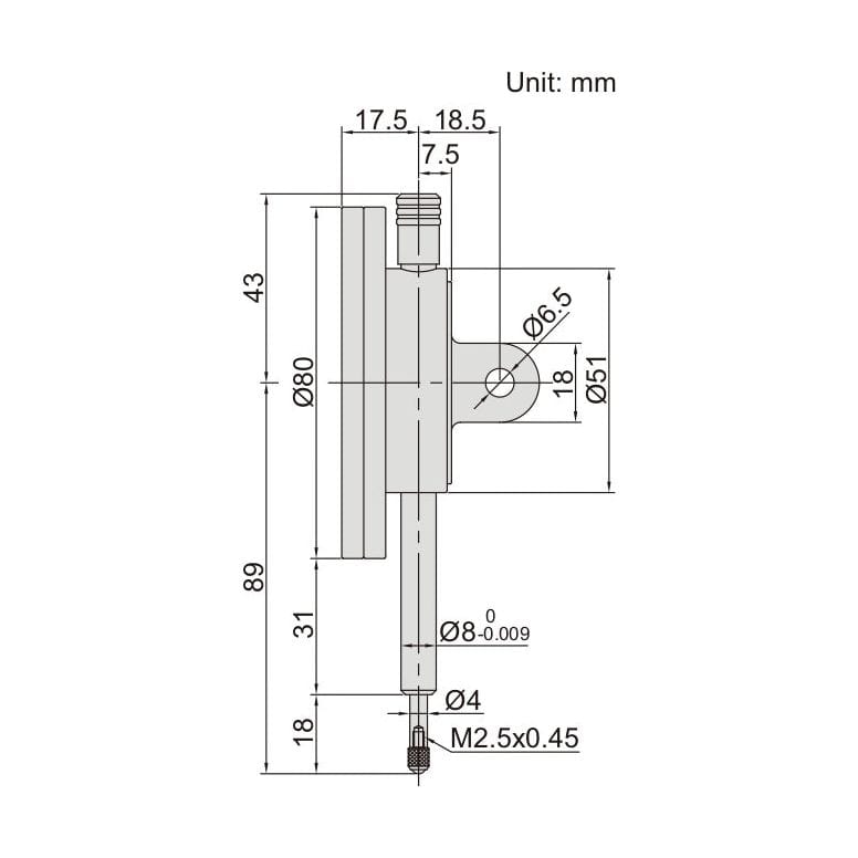Insize Dial Indicator 10mm Range Series 2888-10 - Twin Eagle Imports