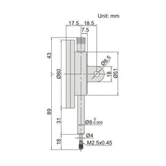 Insize Dial Indicator 10mm Range Series 2888-10 - Twin Eagle Imports