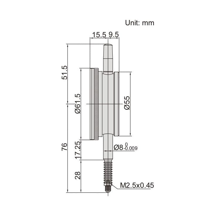 Insize Dial Indicator 10mm Range Series 2894-10F - Twin Eagle Imports