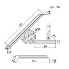 Insize Dial Protractor 0-360 x 5' Range Series 2373-360 - Twin Eagle Imports