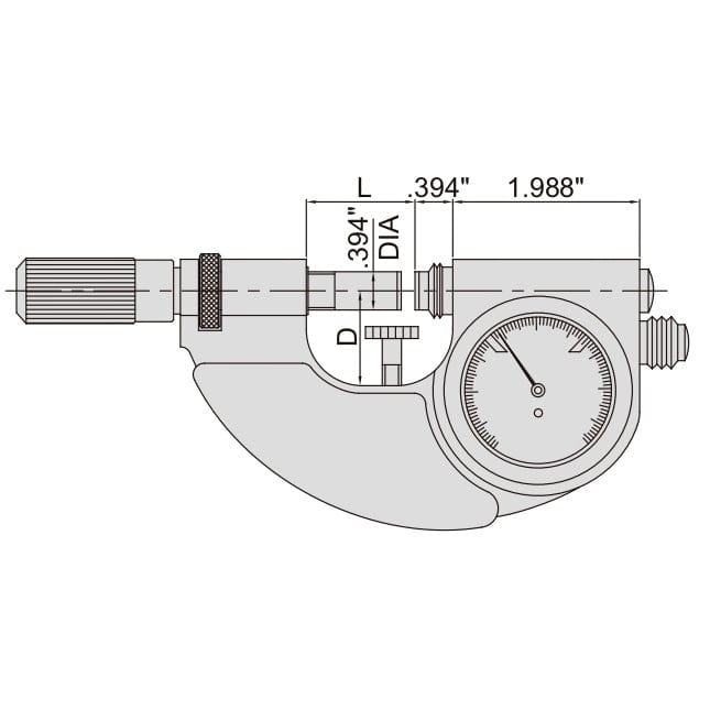 Insize Dial Snap Gauge 0-1" Range Series 3334-1 - Twin Eagle Imports