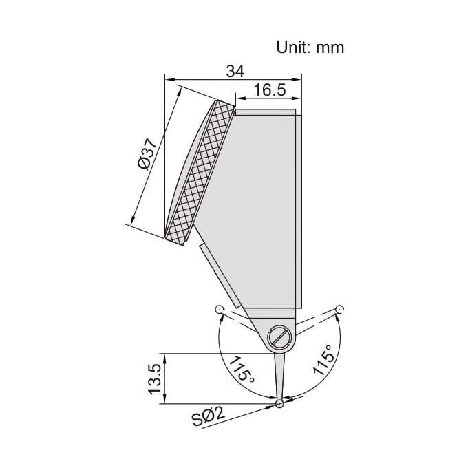 Insize Dial Test Indicator 0.8mm x 0.01mm Range Series 2399-08 - Twin Eagle Imports