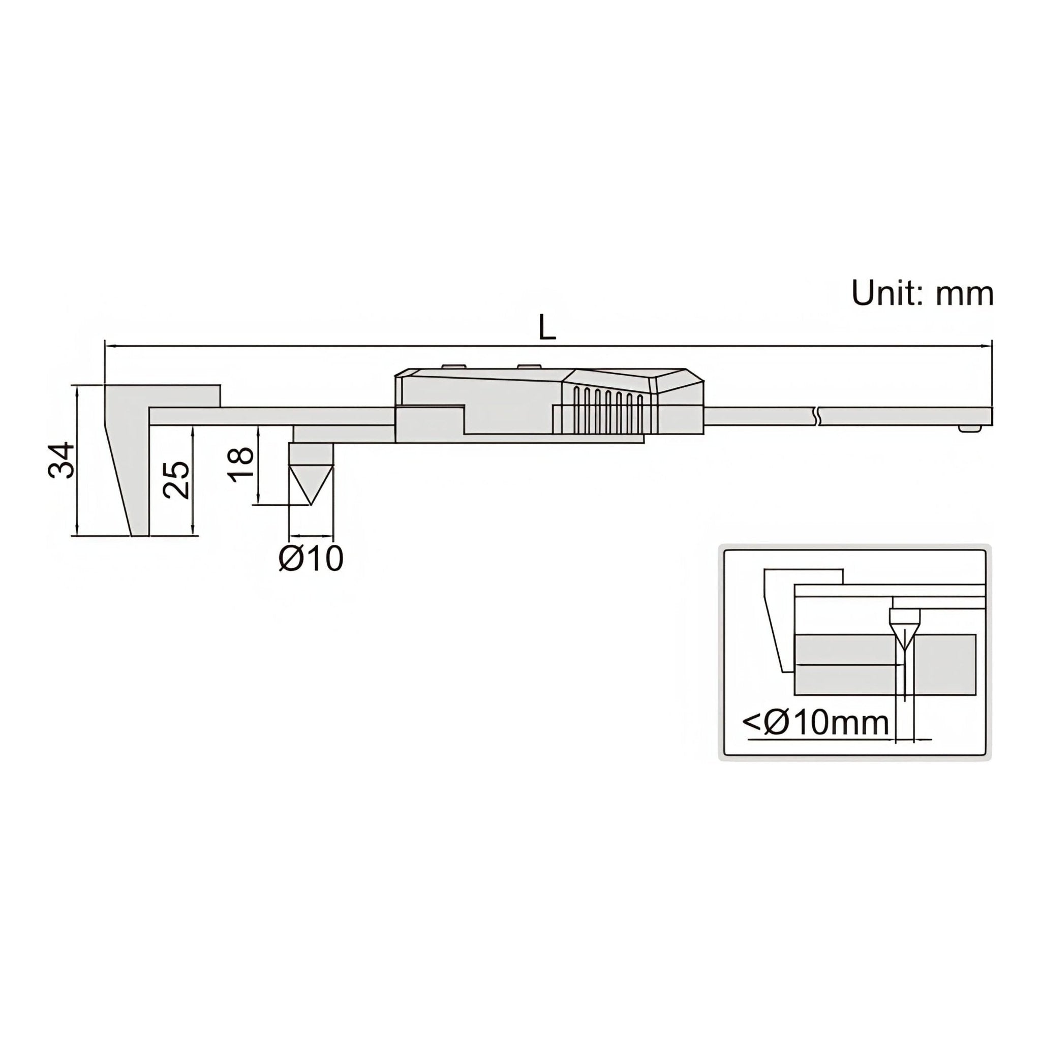 Insize Digital Back-Jaw Edge to Center Caliper Range Series 1524-300 - Twin Eagle Imports