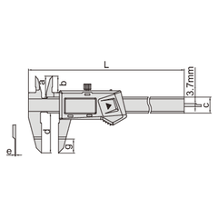 Insize Digital Blade Caliper 0-150mm / 0-6" Range Series 1188-150A - Twin Eagle Imports