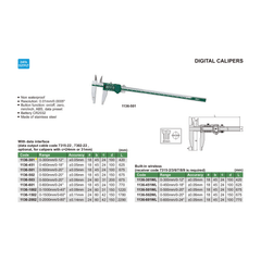 Insize Digital Caliper 0-300mm / 0-12" Range Series 1136-301 - Twin Eagle Imports