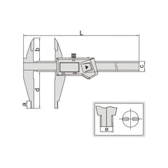 Insize Digital Caliper 0-300mm/0-12" Range Series 1171-300 - Twin Eagle Imports