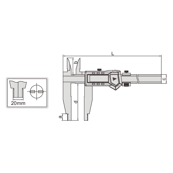 Insize Digital Caliper 0-500mm / 0-20" Range Series 1136-503 - Twin Eagle Imports