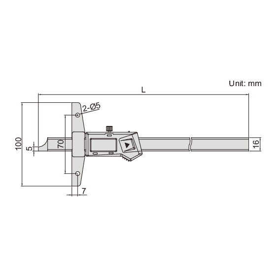 Insize Digital Depth Gauge 0-150mm / 0-6" Range Series 1147-150 - Twin Eagle Imports