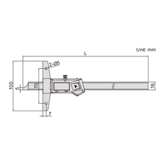 Insize Digital Depth Gauge 0-300mm / 0-12" Range Series 1147-300 - Twin Eagle Imports