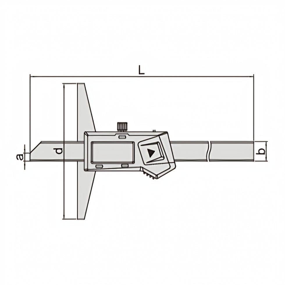 Insize Digital Depth Gauge 0-300mm/0-12" Range Series 1141-300A - Twin Eagle Imports
