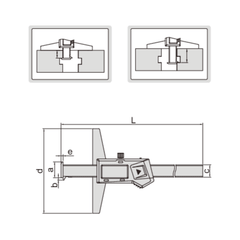 Insize Digital Double Hook Depth Gauge 0-200mm / 0-8" Range Series 1144-200A - Twin Eagle Imports