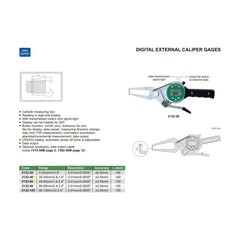 Insize Digital External Caliper Gauge 20-40mm/0.8-1.6" Range Series 2132-40 - Twin Eagle Imports