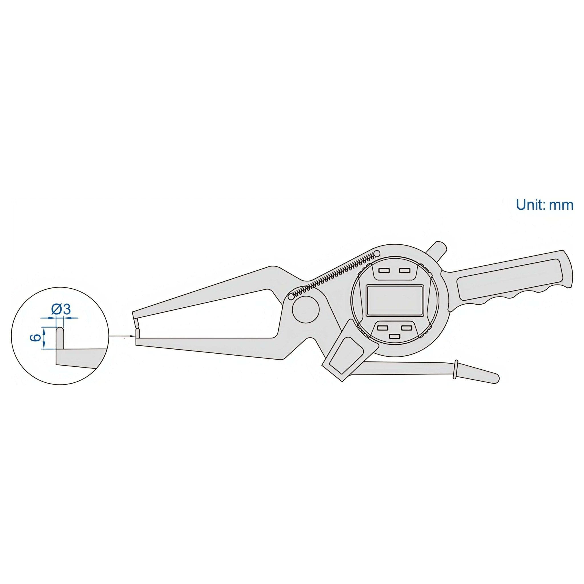 Insize Digital External Caliper Gauge 20-40mm/0.8-1.6" Range Series 2132-40 - Twin Eagle Imports