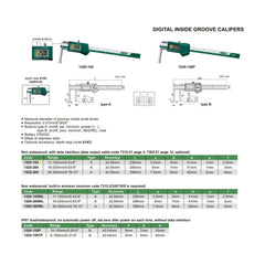 Insize Digital Inside Groove Caliper 11-150mm x 0.01mm Range Series 1520-150 - Twin Eagle Imports