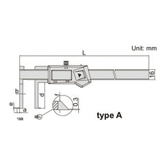 Insize Digital Inside Groove Caliper 11-150mm x 0.01mm Range Series 1520-150 - Twin Eagle Imports