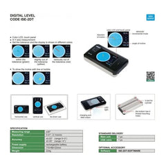 Insize Digital Level ±30° Range Series ISE-2DT - Twin Eagle Imports